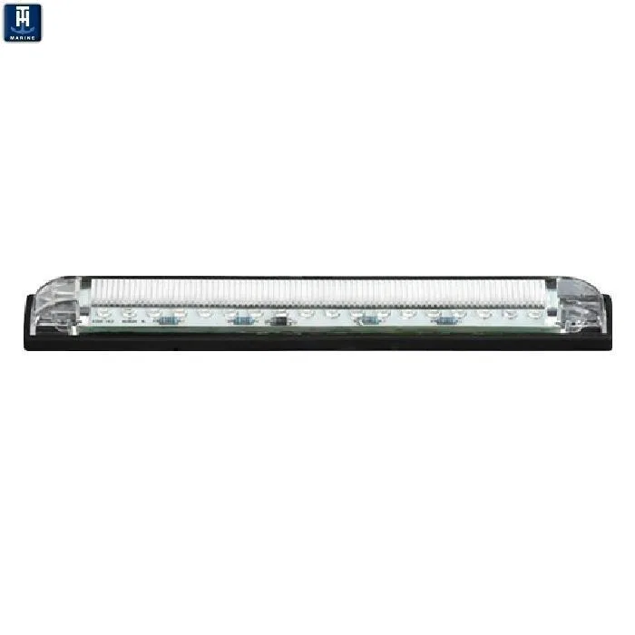 LED-51810-DP – T-H MARINE Boat Deck Light, Surface Mount White 18-LED Bulb 8 Inch Length Rectangular Clear Lens Black...